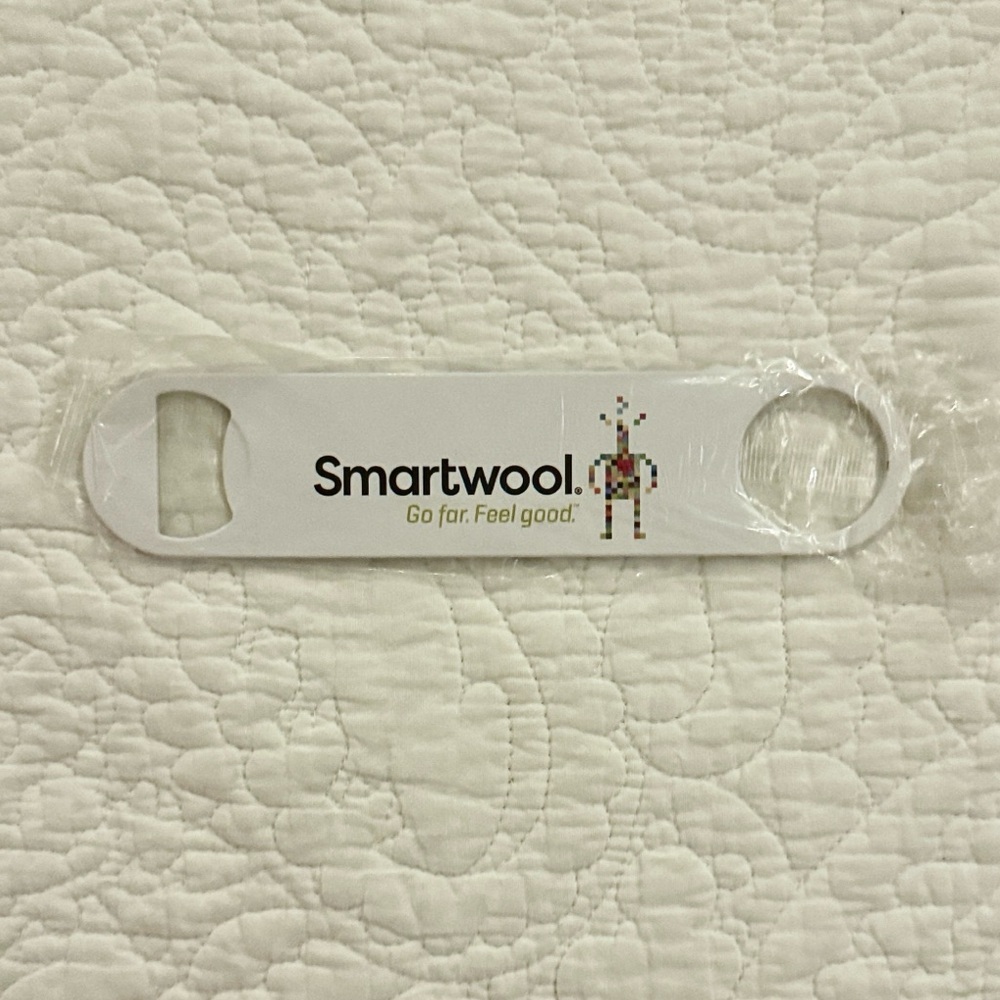 Smartwool White Bottle Opener with Logo